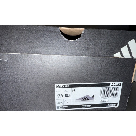 Adidas Shoes Daily 4.0 Grey/Black Sportswear Size 9.5 Men/10.5 Women - Picture 5 of 5